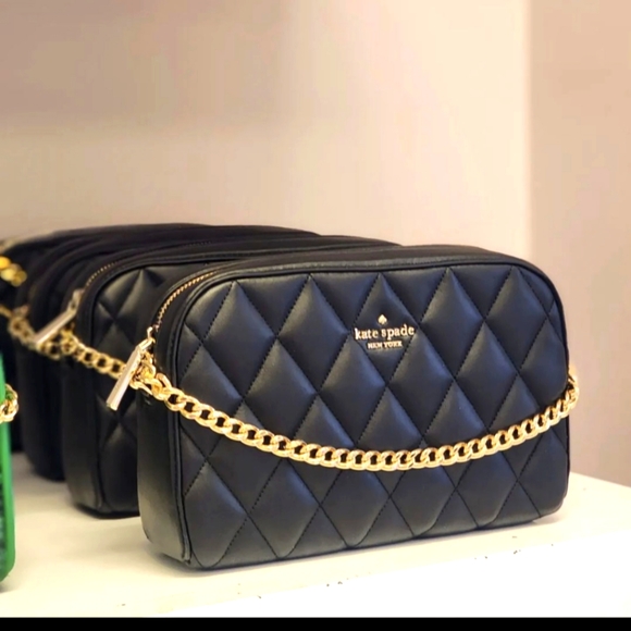 kate spade Handbags - Kate Spade Carey Quilted Leather Mini Camera Bag Crossbody Black.